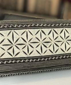 uang large fold handmade wallet dark brown cream