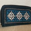 Uang Zip Large Handmade Wallet Vegan Embroidered
